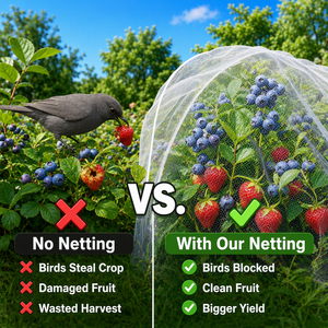 <span class=keywords><strong>Filet</strong></span> <span class=keywords><strong>anti</strong></span>-<span class=keywords><strong>oiseaux</strong></span> en PE pour jardin, protection UV, couverture réutilisable pour arbres fruitiers et légumes, maille robuste - Product Image 2