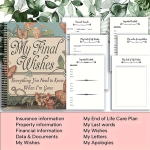 Custom End of Life Planner Final Arrangements Notebook A5 End-of-Life Planner Spiral Bound with Hardcover Paper Cover A3 Size - Product Image 4