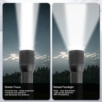 Lampe torche tactique rechargeable en alliage d'aluminium, zoom, super puissance, étanche IP65, lampes de camping