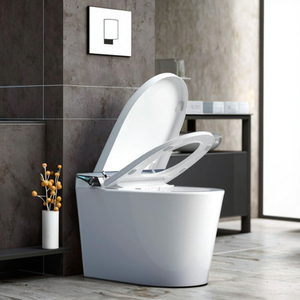 Toilettes intelligentes au design innovant, armoire intelligente, miroir, vanne <span class=keywords><strong>de</strong></span> chasse, éléments chauffants, debout au sol-produit exclusif - Product Image 3