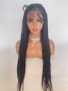 Perruque en cheveux humains bon marché <span class=keywords><strong>Jennifer</strong></span> Lace Front Extension Vendor, nouvelle liste, vente en gros, perruque en dentelle complète sans colle, tressée - Product Image 4