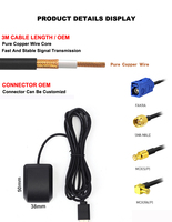 Connecteur USB, mini récepteur GPS, navigation interne, module d'antenne GPS G-mouse, polarisation verticale, gain de 28 dBi pour voiture