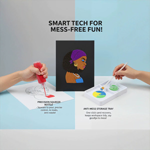 <span class=keywords><strong>Kit</strong></span> de <span class=keywords><strong>Peinture</strong></span> au Sable Anti-Stress pour Adultes, Style Africain, Jouet Éducatif Personnalisé, Format A4, <span class=keywords><strong>Kit</strong></span> de Décoffrage Artistique au Sable - Product Image 2