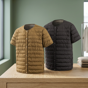 Gilet matelassé pour homme avec logo personnalisé, gilet d'hiver rembourré en duvet, gilet à bulles pour homme, veste sans manches en duvet, gilet matelassé chaud, OEM - Product Image 2
