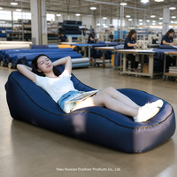 Canapé gonflable d'extérieur, chaise longue de plage, lit de repos portable, matelas en tissu composite