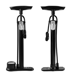 Pompe à air multifonction pour vélo de route en aluminium ABS pour vélo d'extérieur avec manomètre Pompe à pied pour vélo - Product Image 1