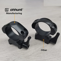 Ohhunt Quick Release (QR) 21mm Style de montage Anneaux de portée en acier de chasse à profil haut 30mm