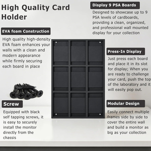 Espositore Personalizzato per Carte con Rivestimento in Fibra di Carbonio <span class=keywords><strong>EVA</strong></span>, Montabile a Parete per Carte Gradate PSA/BGS - Product Image 4
