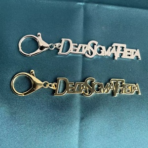 Llavero de Aleación de Zinc con Diseño de Logotipo Metálico Chapado en Oro y Plata, Estilo Vintage, Delta Sigma DST, Fabricante al por Mayor - Product Image 6