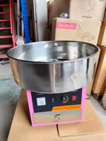 Machine à Barbe à Papa Commerciale en Acier Inoxydable Électrique pour Événements