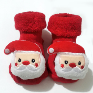 Calzini da Caviglia per Bambini Natalizi a Forma di Babbo Natale, Albero e Renna 3D, Invernali Caldi Spessi in Cotone con Presa <span class=keywords><strong>Antiscivolo</strong></span> - Product Image 4