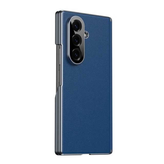 Luxury Electroplating PU Leather Cell Phone Case for Samsung Fold 8 7 3 4 5 6 Shockproof Protective Back Cover