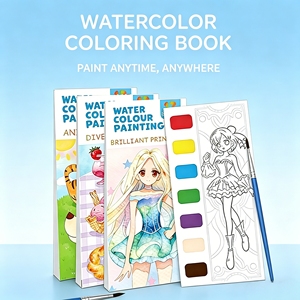Carnet de coloriage et de peinture à l'eau personnalisé pour enfants, marque-page tendance, articles promotionnels avec impression de logo - Product Image 1