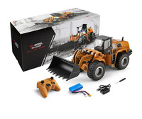 Weili 14800 1:14 Bulldozer électrique télécommandé en métal, modèle de véhicule d'ingénierie, jouet de simulation