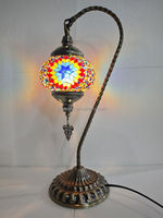 Lampe de table en mosaïque de style turc à faire soi-même avec kit d'outils et papier de conception, base E14 pour studio de bricolage, fête, vacances, Noël