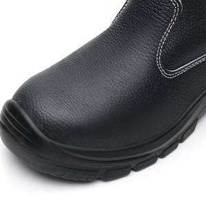 DSF53 <b>Black</b> Leather Safety <b>Work</b> <b>Boots</b> Waterproof Durable Anti Puncture Sole All Seasons Protection - Product Image 5