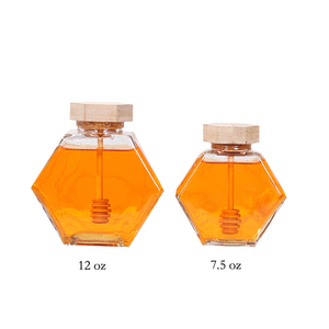 Tarro de Miel de Vidrio Hexagonal - Product Image 4