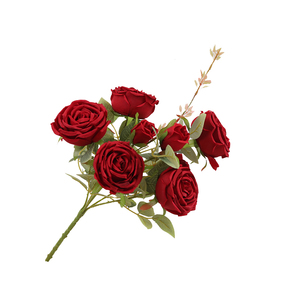 Fleurs artificielles en soie faites à la main, style européen, luxe léger et moderne, pour salon, table basse, ou arrière-plan de mariage - Product Image 1