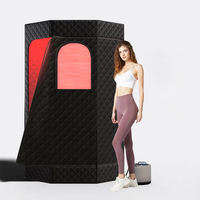 Tenda Sauna Portabel Satu Orang untuk Relaksasi di Rumah/Apartemen, Bahan Oxford Berlapis, 110V 220V