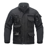 Blouson d'entraînement imperméable pour homme avec doublure en polaire et plusieurs poches
