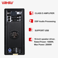 VAMAV Bocina Profesional Nova TX18S 1000W  RMS EFECTOS DSP AMPLIFICADOR CLASE D Subwoofer De Madera De 18 Pulgadas