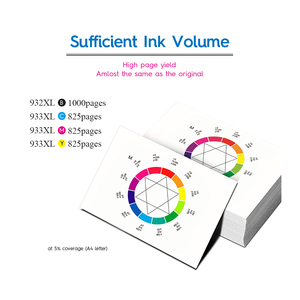 Cartouche d'encre compatible couleur Premium INK-TANK 932XL <span class=keywords><strong>932</strong></span> <span class=keywords><strong>933</strong></span> <span class=keywords><strong>XL</strong></span> 933XL pour imprimante HP932 HP Officejet 7610 7510 7110 - Product Image 2