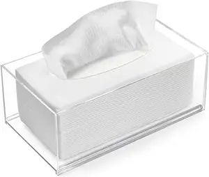 Прозрачная коробка для салфеток в скандинавском стиле под заказ, комнатная квадратная туалетная бумага, прозрачная прямоугольная акриловая коробка для салфеток