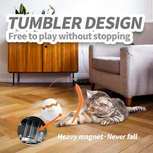 Jouets interactifs AFP pour chat balle roulante automatique avec plume auto-rotatif gobelet Spinner jouet électrique pour chat pour l'intérieur - Product Image 2