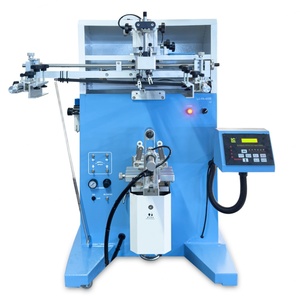 Impresora de Serigrafía Cilíndrica Neumática Semiautomática con Motor PCL y PLC para Botellas, Vasos, Cajas y Contenedores de Plástico, Nueva - Product Image 1