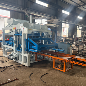 Pavimentadora hueca sólida de cemento de hormigón automático, máquina de bloques de ladrillo de construcción de hormigón entrelazado, de acero inoxidable - Product Image 1