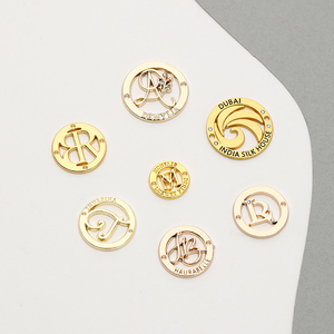 Personalizzabile piccola etichetta di metallo rotonda placcato acqua di mare usato Logo Charms per gli indumenti borse disegno scarpe di dimensioni personalizzate - Product Image 2