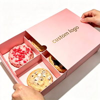 Boîte à biscuits personnalisée avec compartiments, style ouvert, boîte à biscuits divisée pour boulangerie