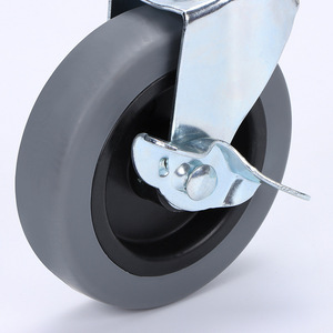 Tpr 4 Inch Screw Side Brake <b>Caster</b> Swivel <b>Wheel</b> Clip On Industrial Furniture Use - Product Image 2