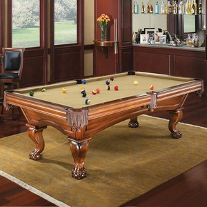 Usine de haute qualité Style Antique rustique rétro en bois massif sculpté Table de <span class=keywords><strong>billard</strong></span> de piscine avec ardoises pour jeu de sport de piscine - Product Image 3