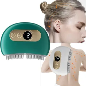 9 Gear Electric Micro Current massaggiatore per cuoio capelluto Vibration Dredge Meridian Micro Current Gua Sha Massage Brush