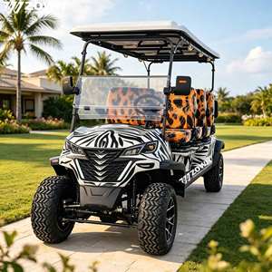 Voiturette de golf électrique multi-places à batterie lithium, faible bruit, avec toit, pour la chasse, les ranchs, les manoirs privés et les services de location - Product Image 1
