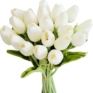 Venta caliente Real Touch Decorativo Pu <span class=keywords><strong>Tulipanes</strong></span> <span class=keywords><strong>Ramo</strong></span> de flores Venta al por mayor <span class=keywords><strong>Ramo</strong></span> de <span class=keywords><strong>tulipanes</strong></span> artificiales - Product Image 1