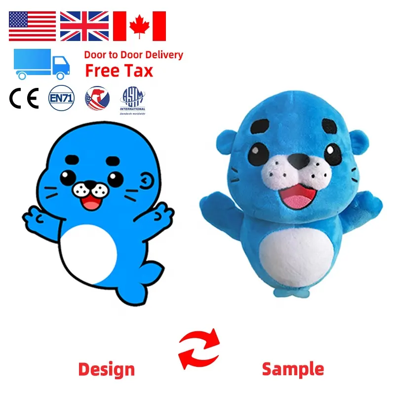 Peluche personalizzato da 10cm design di peluche personalizzato non minimo