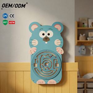 Jouet interactif en bois <span class=keywords><strong>Souris</strong></span> - Tableau d'activités éducatif, jeu de <span class=keywords><strong>labyrinthe</strong></span> de transport alimentaire, Montessori STEM, peu encombrant, pour les 5-7 ans et 8-13 ans - Product Image 1