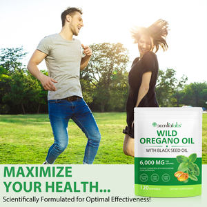 Acentiallabs 6000MG Orégano salvaje orgánico Aceite de orégano De Semilla Negra pura natural Promueve la digestión Aceite de orégano Cápsulas blandas - Product Image 5