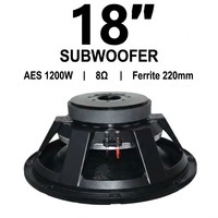 Haut-parleur de basses professionnel de 18 pouces avec aimant puissant, 1200 W RMS, pour scène, événements et discothèques