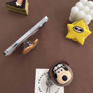 Mode mignon crémeux étoile Design support de téléphone support de coussin d'air en Silicone magnétique avec dessin animé lune peau-sensation support de téléphone en plastique - Product Image 2