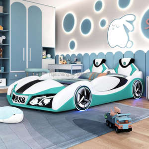 JINS Mobilier de chambre à coucher moderne pour enfants Lits rembourrés pour enfants Berceaux pour enfants Lit d'auto pour enfants Garçon - Product Image 5