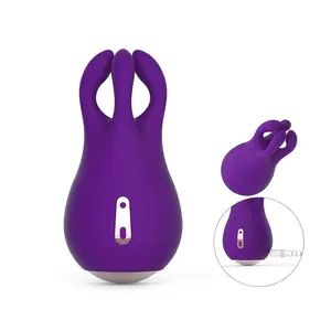 免费定制盒-10速兔子振动器自慰器振动乳头夹阴蒂刺激器阴唇夹按摩器玩具
