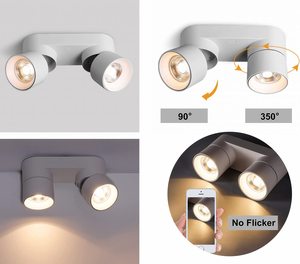 Đèn Rọi Trần LED Đèn Chiếu Điểm Hai Đầu Có Thể Điều Chỉnh Độ Sáng COB Đèn Chiếu Sáng Gắn Bề Mặt 24W - Product Image 5