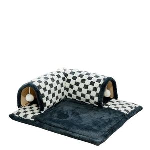 Hot Selling Luxury Cat &amp; Dog Nest Autumn/Winter Warm Tunnel Cushion <strong>Pet</strong> <strong>Bed</strong> with Cartoon Print Playable &amp; Sleepy Design - Product Image 4