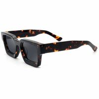 Lunettes de soleil en acétate à monture épaisse de haute qualité avec logo personnalisé, lunettes de soleil carrées surdimensionnées à rivets en acétate pour hommes et femmes