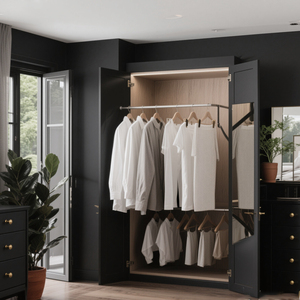 Armoire de chambre <span class=keywords><strong>intégrée</strong></span> sur mesure BALOM, placard en bois, armoire <span class=keywords><strong>intégrée</strong></span>, rangements - Product Image 3