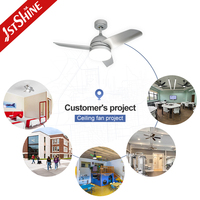 Ventilateur de plafond silencieux 1stshine de 37 pouces avec pales en ABS, éclairage LED, qualité commerciale, personnalisable OEM/ODM, éco-responsable et très bien noté