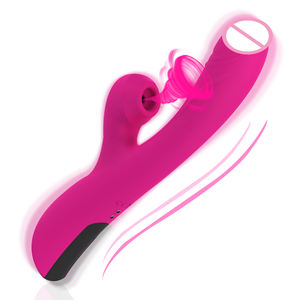 Consolador vibrador para mujeres juguetes sexuales consoladores pareja lesbiana 3 en 1 clítoris con 10 vibraciones y 3 frecuencias vibración de succión M - Product Image 1
